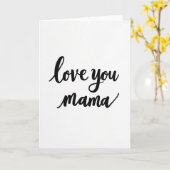 Carte de Message "Je t'aime Maman" (Fleur jaune)