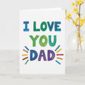 Carte de Message Je T'Aime Papa (Fleur jaune)