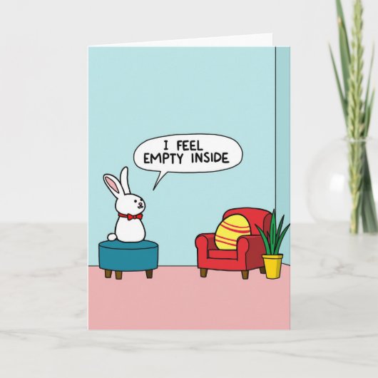 Carte de message Lapin Vide à l'Intérieur (Devant)