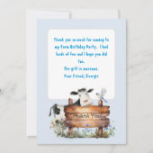 Carte de message Merci d'anniversaire à thème de l (Devant)