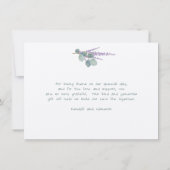 Carte de message Merci Lavender Eucalyptus (Dos)