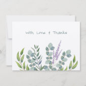 Carte de message Merci Lavender Eucalyptus (Devant)