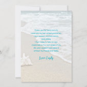 Carte de message Merci photo de plage Grad (Dos)