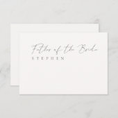 Carte de message minimaliste pour Mariage ivoire é (Devant / Derrière)