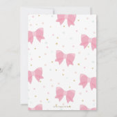 Carte de message Miss ONEderful Pink Bow Time Caps (Dos)