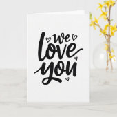 Carte de Message On Nous Vous Aime (Fleur jaune)