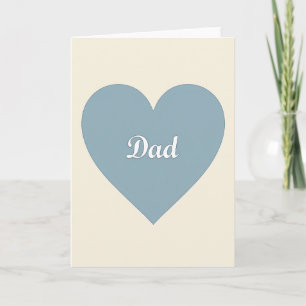 Carte de message Papa Cœur Bleu