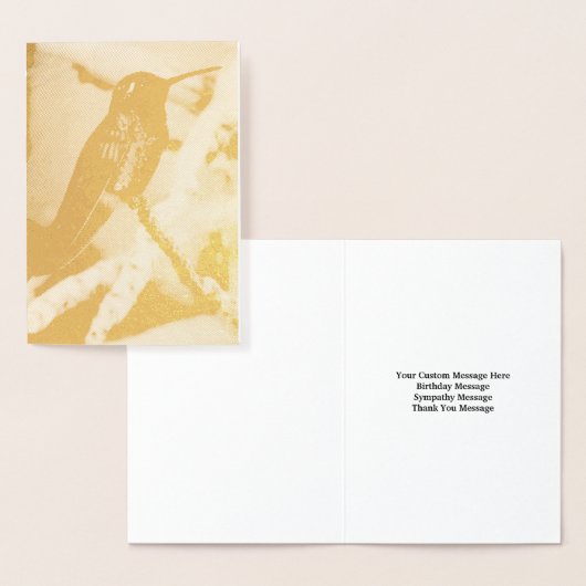 Carte de message personnalisée Hummingbird (Affichage)