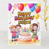 Carte de message personnalisée - Joyeux anniversai (Fleur jaune)