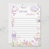 Carte de message Pink Ocean Animaux Party Heure Ca (Devant)