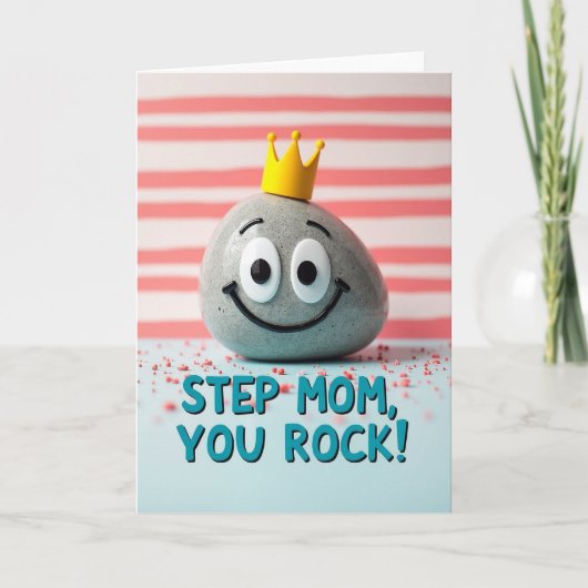 Carte de message pour belle-mère Pebble (Devant)
