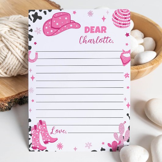 Carte de message pour la capsule de l'heure d'anni