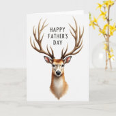 Carte de Message pour la Fête des Pères Cerf (Fleur jaune)