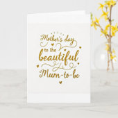 Carte de Message pour la Future Mère Dorée (Fleur jaune)