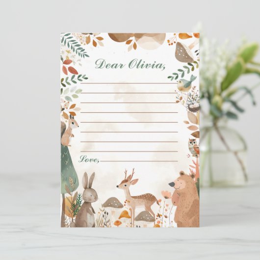 Carte de message pour la note d'heure d'anniversai (Debout devant)