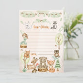 Carte de message pour la note d'heure d'anniversai (Debout devant)