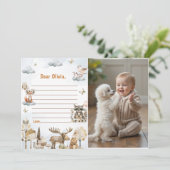 Carte de message pour la note d'heure d'anniversai (Debout devant)