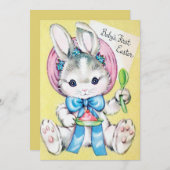 Carte de message pour la première Pâques du bébé (Devant / Derrière)