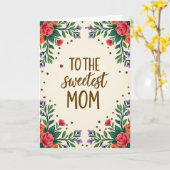 Carte de message pour maman florale (Fleur jaune)