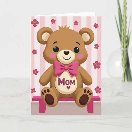 Carte de message pour maman ours doux (Devant)