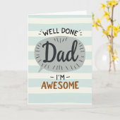 Carte de message pour un papa génial (Fleur jaune)