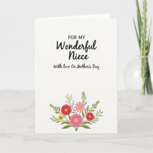 Carte de Message pour une Chère Nièce