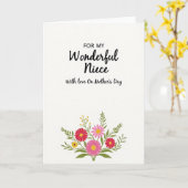 Carte de Message pour une Chère Nièce (Fleur jaune)