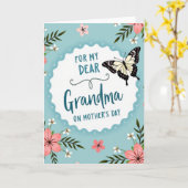 Carte de message pour une gentille grand-mère (Fleur jaune)