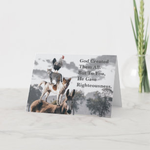 Carte de message prophétique pour appel