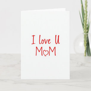 Carte de Message Réfléchi 'Je T'Aime Maman'