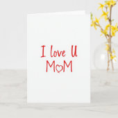 Carte de Message Réfléchi 'Je T'Aime Maman' (Fleur jaune)