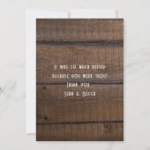 Carte de message Rustic Wood Best Man Merci (Dos)