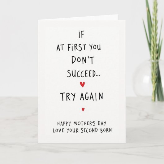 Carte de Message Script Love You Mom (Devant)