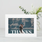 CARTE DE MESSAGE SIMPLE EN MERCI BLANC (Debout devant)