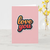 Carte de message Simple Je t'aime (Fleur jaune)