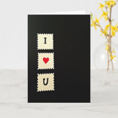 Carte de Message Simple Je T'Aime (Fleur jaune)
