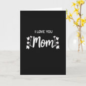 Carte de Message Simple 'Je T'Aime Maman' (Fleur jaune)