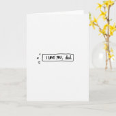 Carte de Message Simple 'Je T'Aime Papa' (Fleur jaune)