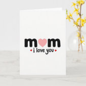 Carte de message sincère 'Maman je t'aime' (Fleur jaune)