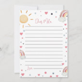 Carte de message Sunshine Rainbow Time Capsule (Devant)