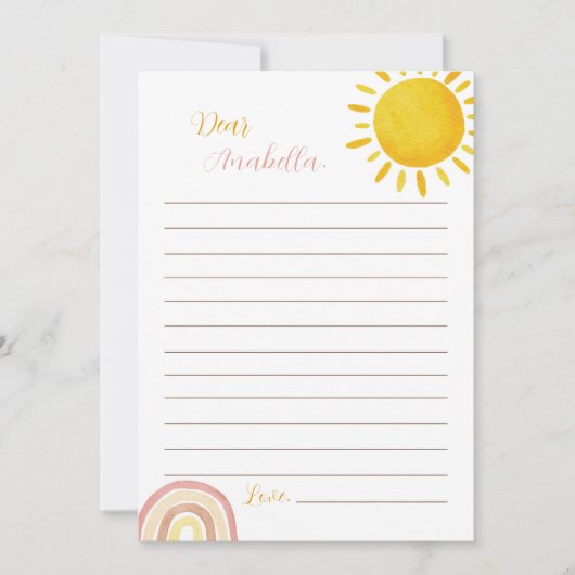 Carte de message Sunshine Rainbow Time Capsule (Devant)