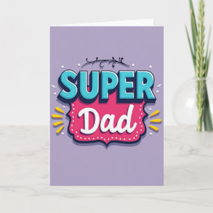 Carte de message Turquoise Super Papa
