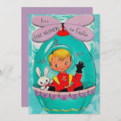 Carte de message vintage Pâques Nephew ajouter (Devant / Derrière)