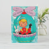 Carte de message vintage Pâques Nephew ajouter (Debout devant)