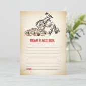 Carte de message Western Rustic Time Capsule (Debout devant)