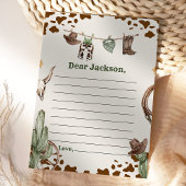 Carte de message Western Rustic Time Capsule