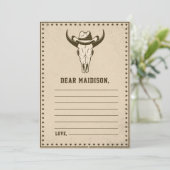 Carte de message Western Rustic Time Capsule (Debout devant)