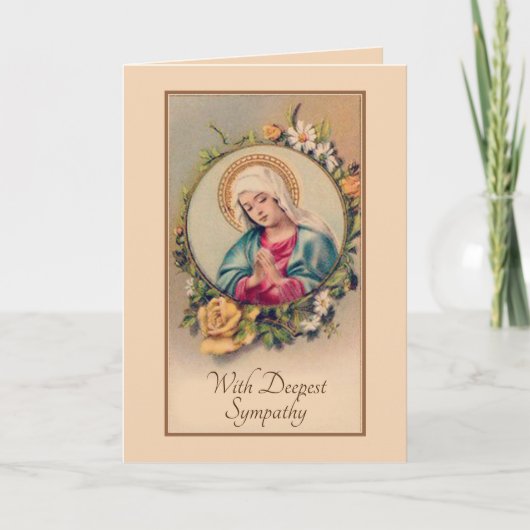 Carte de messe catholique de sympathie (Devant)