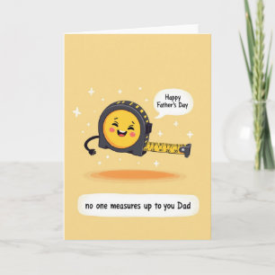 Carte de mesure de la Fête des papas dessin animés