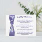 Carte de mesures de sécurité Infinity Argent Bleu  (Debout devant)